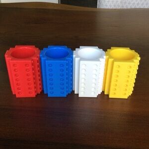 Lego inspired shot glasses